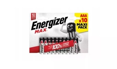 BATERIE ALKALICZNE ENERGIZER AAA (R3) 10 SZT.