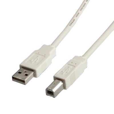 Kabel USB 2.0 typ A-B beżowy 4,5m 480 Mbit/s