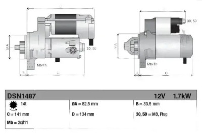 Стартер dsn1487 denso subaru forester impreza фото №1