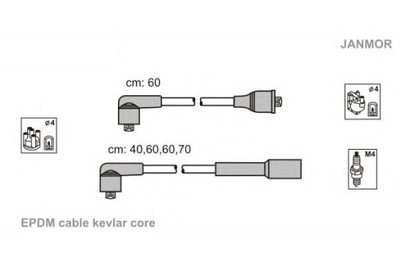 Дроти запалювання janmor 056998031a 171998031b 43 фото №1