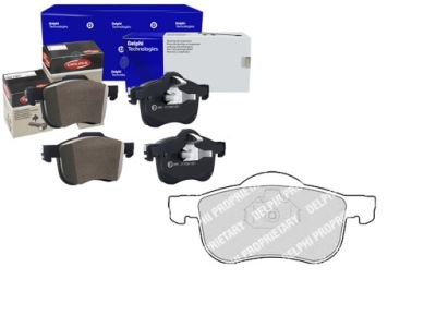 Delphi тормозные колодки тормозные volvo s60 i s70 s80 i v70 фото №1