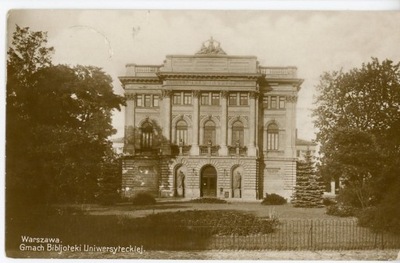 Warszawa Gmach Biblioteki Uniwersyteckiej 1930