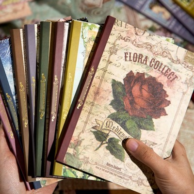 Retro Vintage Flora Zbierz zestaw notesów Diy