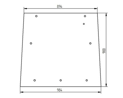 VENTANAS MASSEY FERGUSON 3000 3100 3600 PARTE TRASERA VERDE  