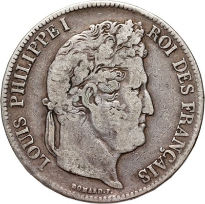 Francja, Ludwik Filip I, 5 franków 1834 B