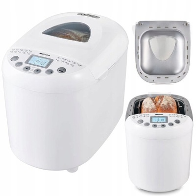 WYPIEKACZ DO CHLEBA BIAŁY 550W 19 PROGRAMÓW AUTOMAT DO DŻEMÓW OWSIANEK
