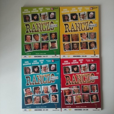RANCZO SEZON 2 - ODCINKI OD 14-26 - KSIĄŻKI Z SERIALEM - 4x DVD -