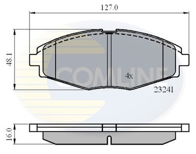 КОЛОДКИ ГАЛЬМІВНІ COMLINE /ЗАД/ (ODP.GDB3195) DAEWOO LANOS 13