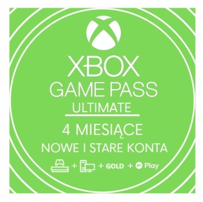 XBOX GAME PASS ULTIMATE 120 DNI 4 MIESIĄCE + LIVE GOLD + GAME PASS CORE