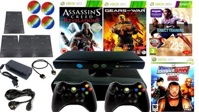 KONSOLA XBOX 360 SLIM 250GB PADY KINECT GRY ZESTAW