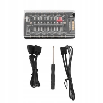 HUB WENTYLATORA 4PIN PWM 3PIN ARGB 10-KIERUNKOWY MAGNETYCZNA