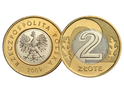 2 złote 2009 r. stan menniczy z woreczka