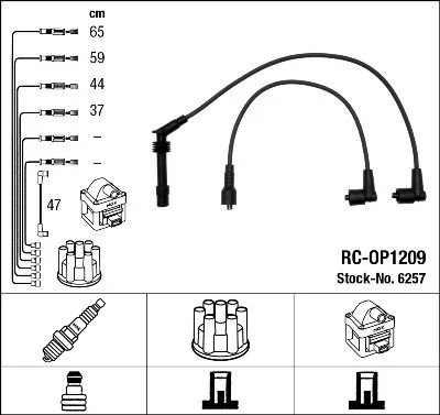 NGK 6257 ПРОВОДИ ZAPLONOWE NGK 6257