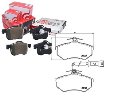 Гальмівні колодки гальмівні audi 100 82-90 з датчик. brembo фото №1