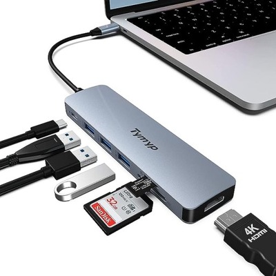 HUB ADAPTER USB C HUB 7 w 1 TYMYP