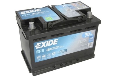 АККУМУЛЯТОР EXIDE 12V 70AH/760A START&STOP P+