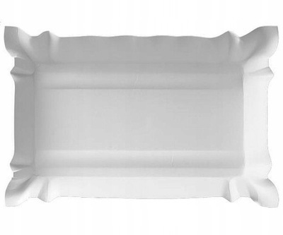 Tacki papierowe jednorazowe białe biodegradowalne