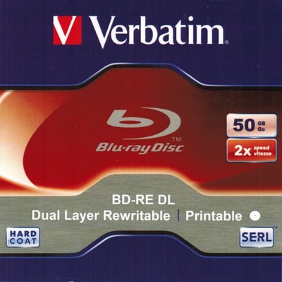 VERBATIM BD-RE DL 50GB Printable JAPAN