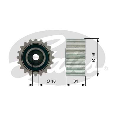 ROLLO PROPULSOR CORREA DISTRIBUCIÓN GATES T41236  