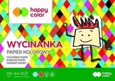 BLOK WYCINANKA KOLOROWY HAPPY COLOR A4/10K