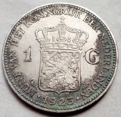 Holandia - 1 gulden - 1923 - Wilhelmina - srebro