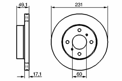 BOSCH DISCOS DE FRENADO 2 PIEZAS PARTE DELANTERA SUZUKI ALTO VI WAGON R + 1.0 1.1  