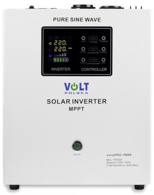 INWERTER SOLARNY VOLT SINUS PRO 1500S 12V+MPPT 40A 