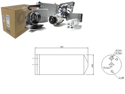 DESHUMECTADOR DE ACONDICIONADOR FIAT MULTIPLA 1.6 16V BIPOWE  