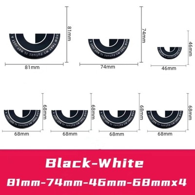 Black White Car 50th Anniversary Logo Wheel Rim Decoration Cover for~53569