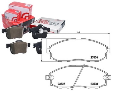 Brembo тормозные колодки тормозной. hyundai starex 97- фото №1