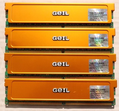 Pamięć 4GB (4x1GB) DDR2 PC2-6400 800MHz GEIL CL4