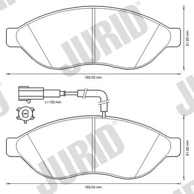 КОЛОДКИ ТОРМОЗНЫЕ ЗАД JURID 573260J