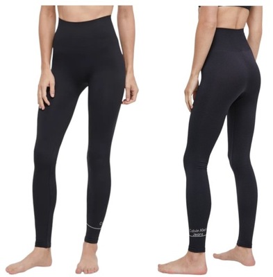 CALVIN KLEIN LEGGINSY DAMSKIE CKJ WOMEN CZARNE r.L