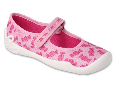 BEFADO baleriny dziewczęce obuwie zmienne różowy cukiereczek r.35