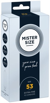 MISTER SIZE 53 mm prezerwatywy dopasowane do obwodu 10 sztuk