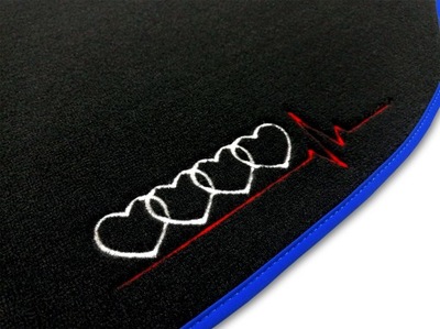 MATS VELOUR PREMIUM FOR AUDI TT 8S (2014-...) BLACK + HAFT  