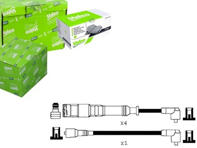 VALEO ПРОВОДА ЗАЖИГАНИЯ КОМПЛЕКТ. AUDI