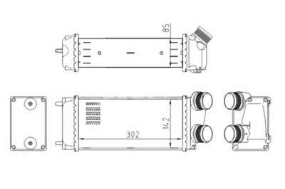 HART INTERCOOLER AUŠINTUVAS ORO CITROEN C4 1.6HDI 04 