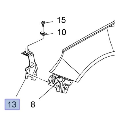 OPEL INSIGNIA A SOPORTE ALAS DERECHA PRZ SOPORTES  