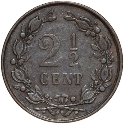 Holandia 2 1/2 centy 1884