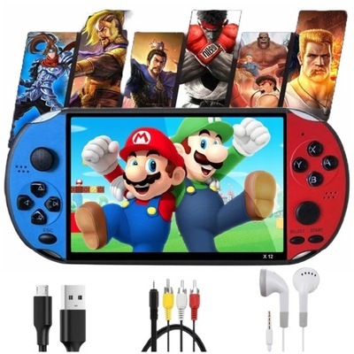 KONSOLA PRZENOŚNA DO GIER X12 - 1000 GIER (PL MENU) 5.1 CALOWY WYŚWIETLACZ