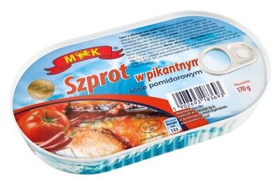 Szprot w PIKANTNYM sosie pomidorowym MK 170g ryba