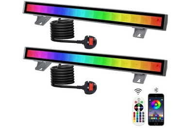 2X REFLEKTOR SCENICZNY DYSKOTEKOWY LED RGB LAMPA DISCO NA IMPREZĘ