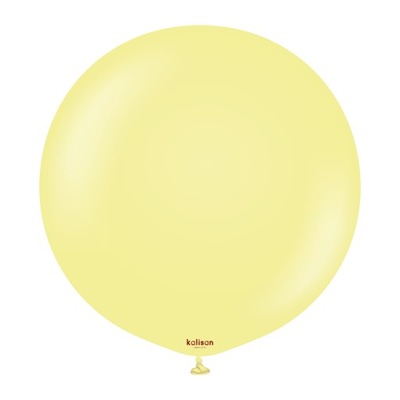 Balony lateksowe Macaron Yellow, żółty, 45 cm, 25 szt.