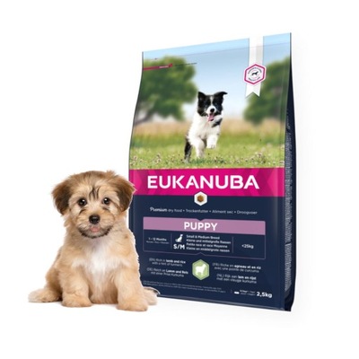 KARMA SUCHA DLA SZCZENIĄT SM JAGNIĘ 2,5kg EUKANUBA