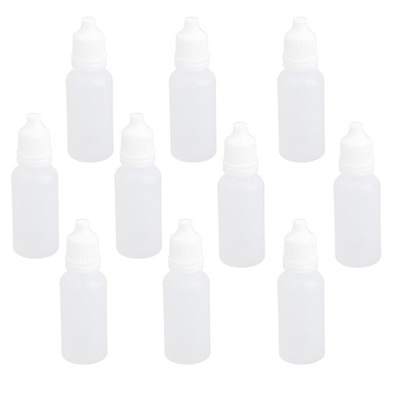 10 szt. Pustych plastikowych butelek z zakraplaczem 15 ml oleju