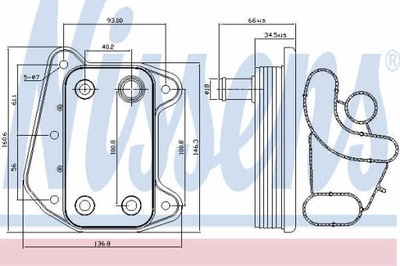 РАДИАТОР МАСЛА NISSENS 90622