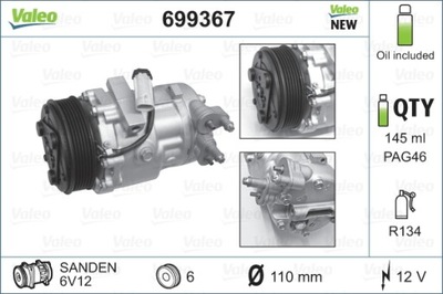 COMPRESSOR AIR CONDITIONING NEW ORIGINAL PART 699367  