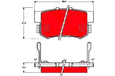 КОЛОДКИ ТОРМОЗНЫЕ HONDA ЗАД ACCORD CIVIC INTEGRA 1,