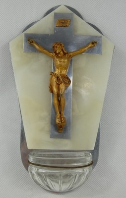 KROPIELNICA krzyż pasyjka Jezus alabaster 26cm